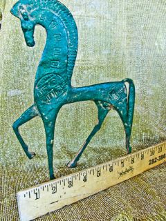 Frederick Weinberg 11x4 1/4 Bronze Etruscan Horse sculpture 1950s