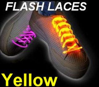 Newly listed FIBER OPTIC LED SHOE LACES NEON GLOW IN DARK STICK GADGET
