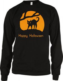 Cat Thermal Long Sleeve T shirt Pumpkin Costumes Candy Scary Tee