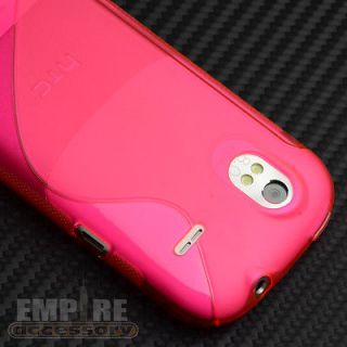 Gel TPU S Line Hybrid Cover Case Skin For T Mobile HTC Amaze 4G Ruby