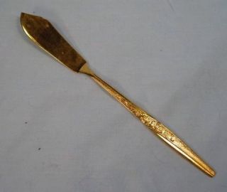 Bouquet Flat Handle Butter Knife Carlyle Silver Gold Electroplate (O