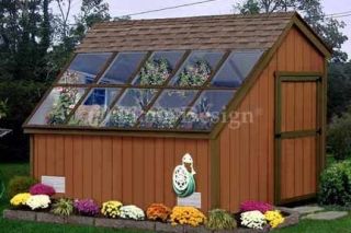 10 x 8 Greenhouse Garden Shed Plans #41008