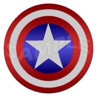 Captain America Shield Round Edible Cake Image Topper Decoration 7.5