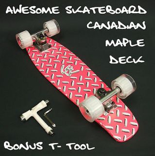 Retro Skateboard Pink GK Canadian Maple Deck save your pennies at