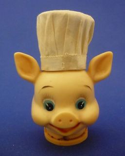 YONEZAWA JAPAN PIGGY COOK Tin Litho Battery Op Toy Chef HEAD Only