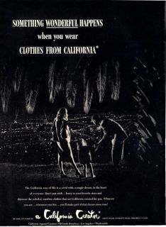1947 California Creator Clothing View of California City Lights PRINT