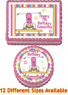 GYM GYMNASTICS GILRS Birthday Edible Party Cake Image Cupcake Topper