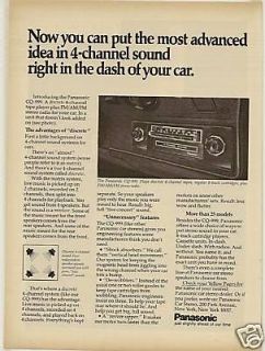 RARE 1975 Pioneer CQ 999 Quad Car Stereo Ad