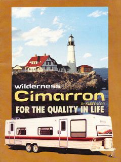 1985 Fleetwood Cimarron Camper Trailer 20 page Original Sales Brochure
