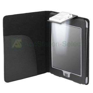 listed For  Kindle Touch Black Leather Case Cover With LED Light