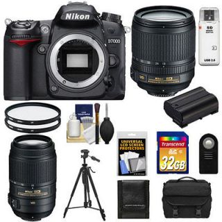 D7000 Digital SLR Camera + 18 105mm VR Zoom & 55 300mm VR Lens Kit USA