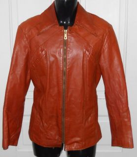 Men Skinny Leather East West Style Rocker Crae Carlyle Jacket Coat 40