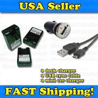 4G External Dock + Universal Car Charger + USB Sync Cable Travel