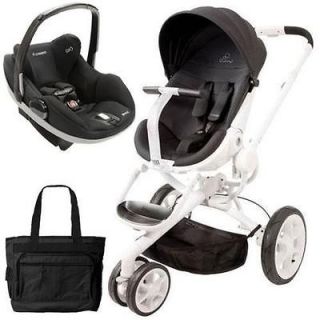 Quinny Moodd Stroller Travel system w/Diaper bag and car seat   Black