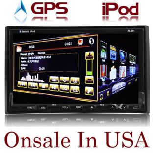 HD PIP 2 Din 7 Car Stereo DVD CD Player GPS SAT Radio Ipod BT+Map