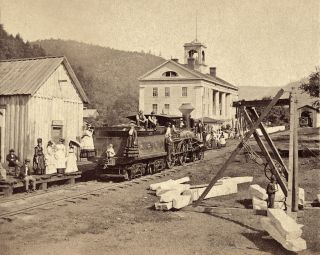 Ralston PA mountain pass railroad town 1870 large photo