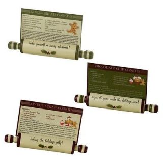 Grasslands Road Holiday Christmas Rolling Pin Message Recipe Card