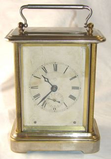 Antique American Ansonia Musical Carriage Clock c.1880s   RUNS Peep