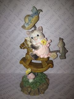 Westland Cat Rockin Kitty With Spring Cat on Rocking Horse with Teddy