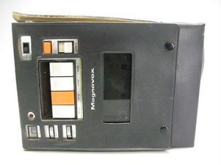 vtg Magnavox Cassette Tape Recorder Deck Portable Player w/Leather