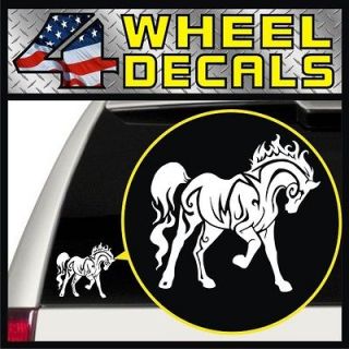 Horse Vinyl Decal Sticker Bumper Window Pickup Jeep Girl (White