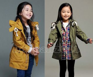New Kids Toddlers Girls Fashion Cotton Yellow/Green Colour Coat