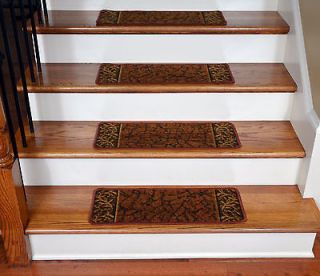 Dean Washable Non Skid Carpet Stair Treads   Garden Path Terra Cotta