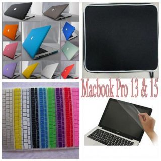 4in1 11 colors Rubberized Hard Case Cover For Macbook Pro 13&15