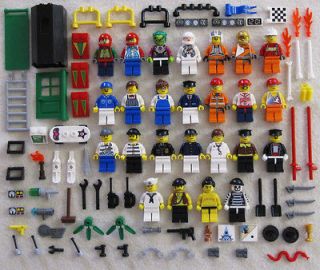 25 NEW LEGO MINIFIG LOT city town Men Women accessories minifigure