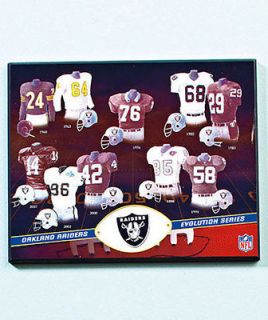 NFL New Oakland Raiders Evolution Plaque 8 X 10 Football Fans Great