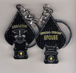 CHALLENGE COIN SPECIAL FORCES SPOUSE USSOCOM KEY CHAIN