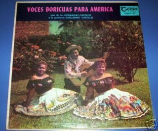 HERMANAS CASTILLO Voces boricuas PUERTO RICO FOLK VG+LP