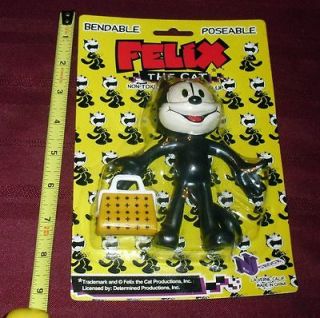 VINTAGE FELIX THE CAT POSEABLE BENDABLE TOY FIGURE SEALED IN ORIGINAL