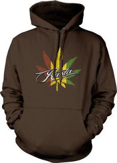 Rasta Marijuana Leaf   Rastafarian Jamaican Weed 420 Pot Mens Hoodie