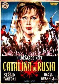 CATHERINE OF RUSSIA HILDEGARD KNEF movie poster RARE