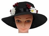 Deluxe Mary Poppins Hat Halloween Holiday Costume Accessory