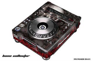 Wrap for PIONEER DVJX1 DJ Mixer CD Pro Audio DVJ X1 Part   SKULL BONE