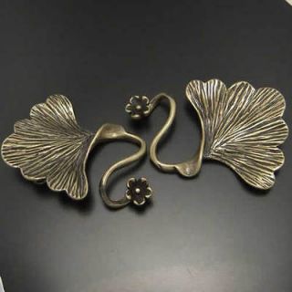 04625 Antiqued Bronze Retro Brass Jewel Beauty Flower Leaf Clasp Hook