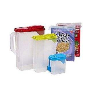 Pc Cereal Dry Food Dispenser Kintchen Pantry Organizing Container Set