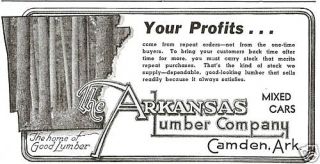 1937 vintage ARKANSAS Lumber co print AD~camden,ar~3​0s