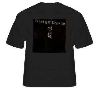 New Jean Michel Basquiat Sugar Ray Robinson Boxing T Shirt