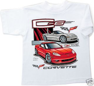Chevrolet Corvette C6 Kids White Tee Shirt T Shirt