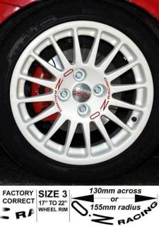 Centre Wheel Decal sticker to fit OZ Racing wheel with stud spacing