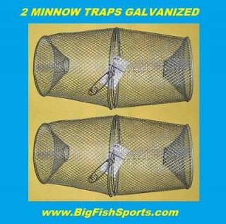 GALVANIZED METAL Minnow Crawfish Traps BRAND NEW 2 TRAPS CATCH BAIT