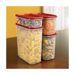 Dry Food Container Set Lids Storage Pantry Home Kitchen Cereal Rice