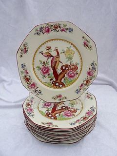 ANTIQUE F. Winkle & Co England (1) OLD CHELSEA BIRDS 9 WHIELDON WARE
