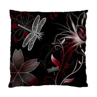 RED FLORAL Photo NeW~SCATTER CUSHION CASE/Cover~SOF​A LOUNGE PATIO