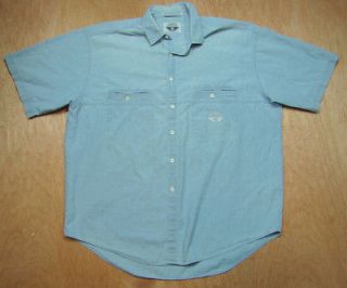 Vintage 1980s 90s Levis Chambray Shirt Dockers  Work Anchor & Wings