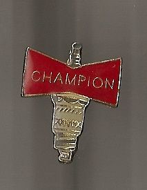 Vintage Champion Spark Plug Advertisement old enamel pin