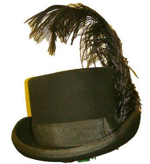Steampunk/vict​orian Black top hat with feather